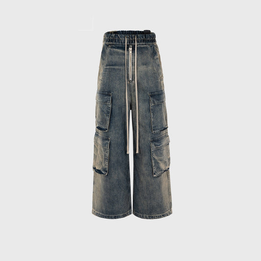 Jeans Pantalón Ancho Unisex de Moda Contemporánea