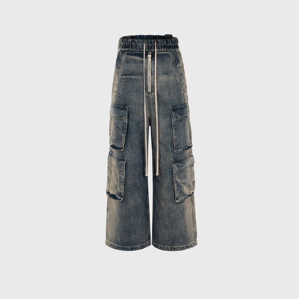Jeans Pantalón Ancho Unisex de Moda Contemporánea