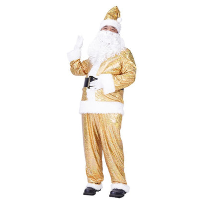 Disfraz de Papá Noel Dorado Premium para Presentaciones Escénicas - Image 3