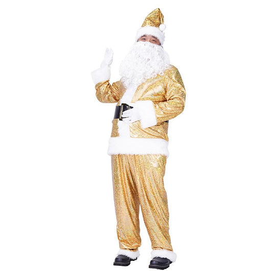Disfraz de Papá Noel Dorado Premium para Presentaciones Escénicas - Image 3