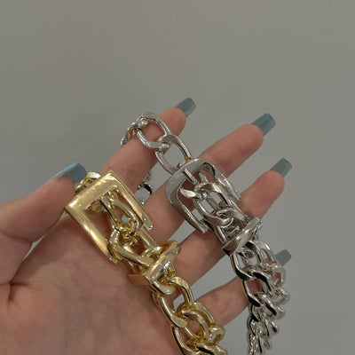 Cinturón Cadena Metal Hip Hop Estilo Urbano Europeo Americano - Image 4