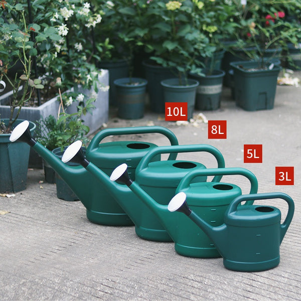 Regadera Dual de 10L con Boquilla Larga - Plástico Resistente para Jardín