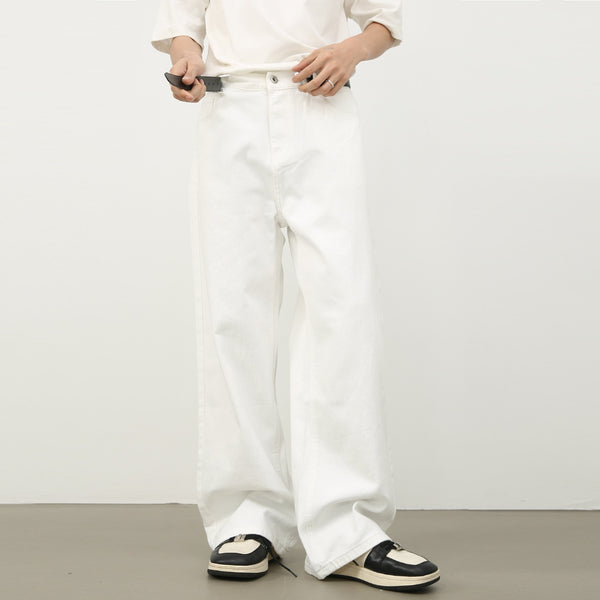 Jeans Retro Holgados con Cintura Elástica Estilo Coreano para Hombre
