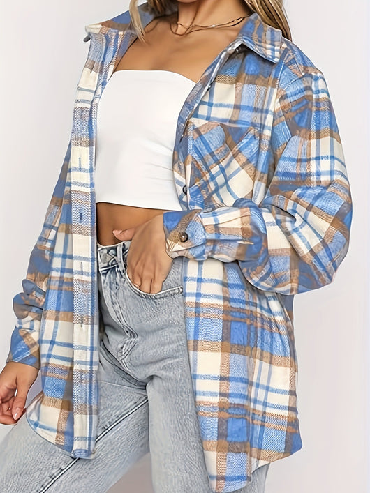 Camisa Casual de Cuadros Escoceses con Puños Reforzados - Image 4