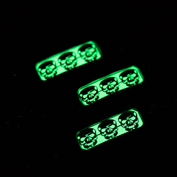 Pulsera Calavera Luminosa en Acero Titanio para Hombre