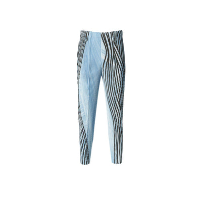 Pantalones Casuales Plisados con Estampado a Rayas para Hombre - Image 3