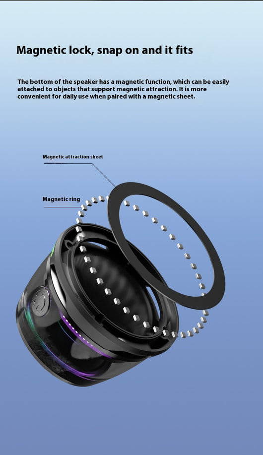 Altavoz Bluetooth Magnético Portátil TWS Mini - Image 22