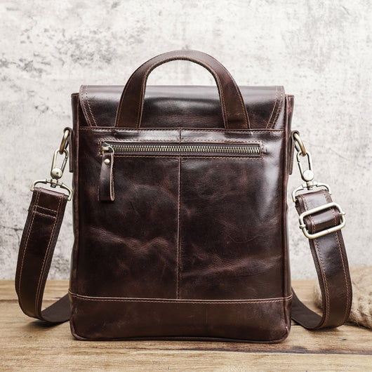 Bolsa Mensajero de Cuero Genuino para Hombre - Estilo Contemporáneo - Image 5
