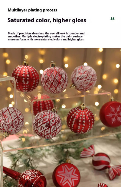 Bola de Navidad Roja Electrochapada - Adorno Colgante para Árbol - Image 30
