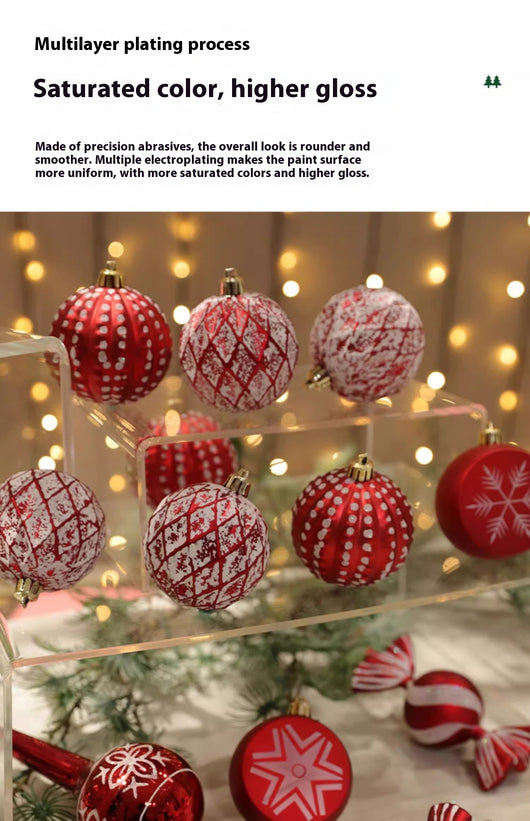 Bola de Navidad Roja Electrochapada - Adorno Colgante para Árbol - Image 30