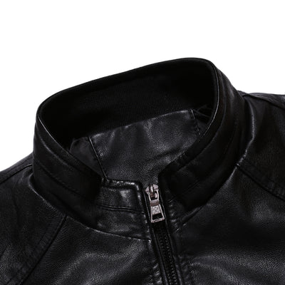 Chaqueta de Cuero PU Motociclista para Hombre - Estilo Punk Europeo con Diseño 3D Grabado - Image 7