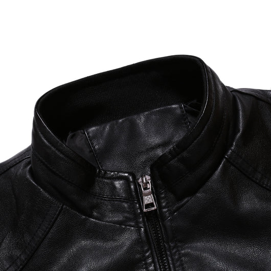 Chaqueta de Cuero PU Motociclista para Hombre - Estilo Punk Europeo con Diseño 3D Grabado - Image 7