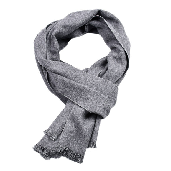 Men's Solid Color Pure Cashmere Double-Sided Scarf