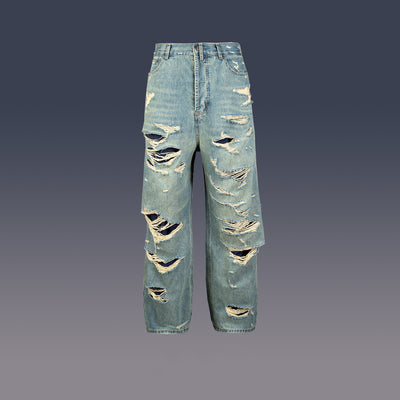 Pantalones Vaqueros Doble Capa con Flecos para Hombre y Mujer - Image 8