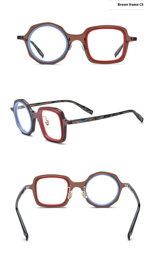 Lentes Ópticos Irregulares de Moda - Marco Tipo Placa - Image 18