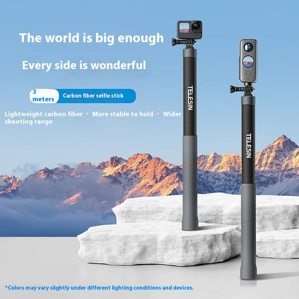 Palo Selfie de Fibra de Carbono Invisible 3M Extra Largo