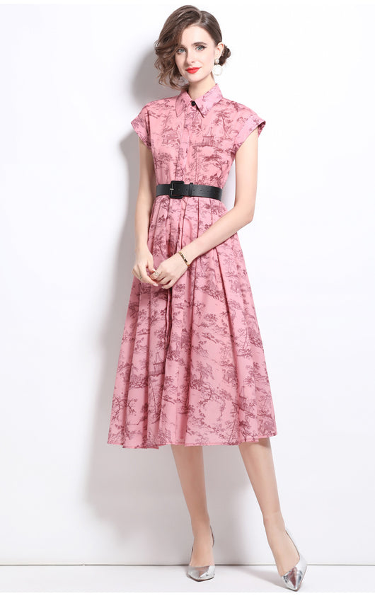 Vestido Polo Estampado Manga Corta para Mujer - Image 8