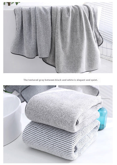 Toalla de Baño Absorbente de Fibra de Coral Gruesa con Carbón de Bambú Antibacteriano - Image 9