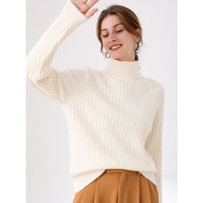 Suéter Cuello Alto Grueso Liso para Mujer - Image 9