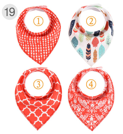 Baberos para Bebé de Algodón Puro Impermeables - Set de 4 Piezas - Image 12