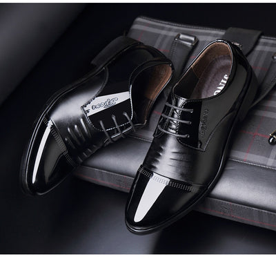 Zapatos Casuales de Novio para Otoño con Aumento de Altura en Negro - Image 9