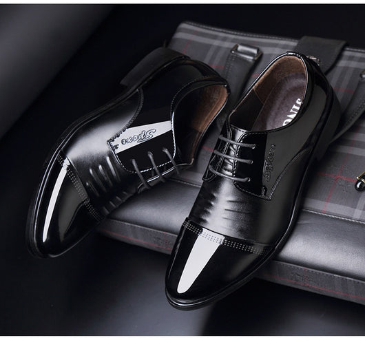 Zapatos Casuales de Novio para Otoño con Aumento de Altura en Negro - Image 9