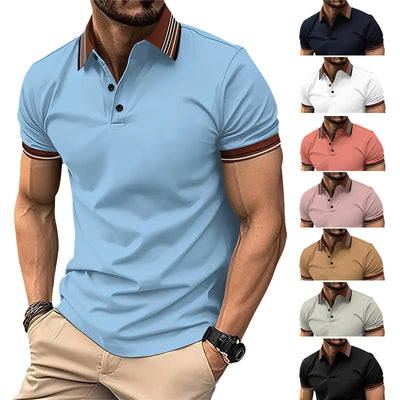 Polo Ejecutivo Bicolor de Manga Corta para Hombre - Image 2