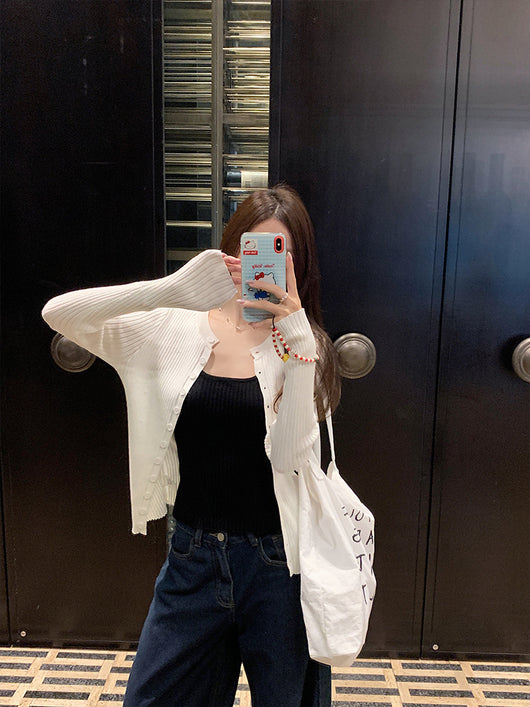 Cardigan Tejido Abotonado para Mujer con Chaleco Integrado - Image 31