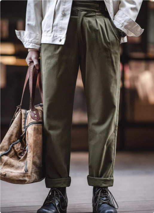 Pantalones Cargo Retro de Cintura Alta y Corte Recto para Hombre - Image 23