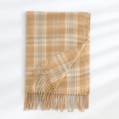 Bufanda Cálida de Cuadros con Borlas - Accesorio Elegante y Versátil - Image 13