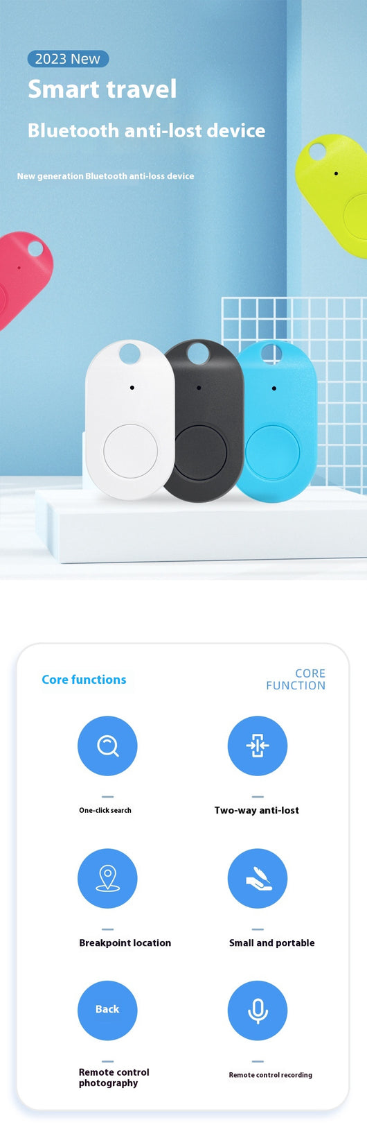 Localizador Inteligente Bluetooth Bidireccional Anti Pérdida - Image 17
