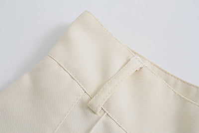 Pantalón Casual de Cintura Alta Ajustado en Colores Lisos - Image 3