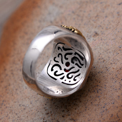 Anillo de Plata Tailandesa para Hombre con Cristal Rojo - Image 10
