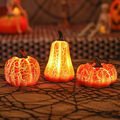 Linterna de Calabaza LED Decorativa - Lámpara Luminosa de Resina para Halloween - Image 6
