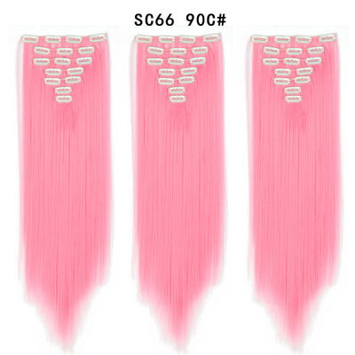 Set de Extensiones de Cabello con 16 Clips - Peluca de Fibra Sintética Premium - Image 29