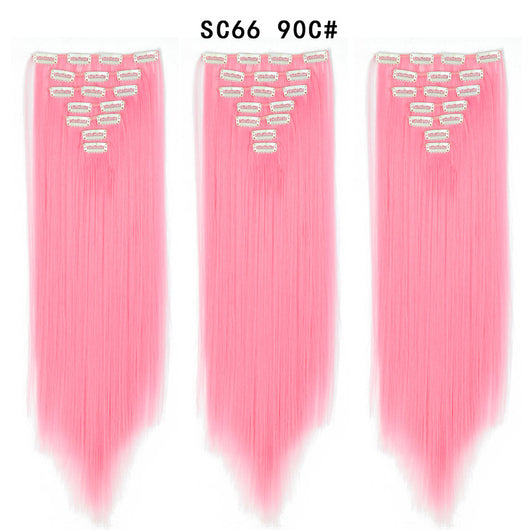 Set de Extensiones de Cabello con 16 Clips - Peluca de Fibra Sintética Premium - Image 29