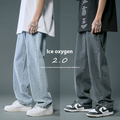 Jeans Rectos Sueltos Ligeros para Hombre - Comodidad de Verano - Image 3