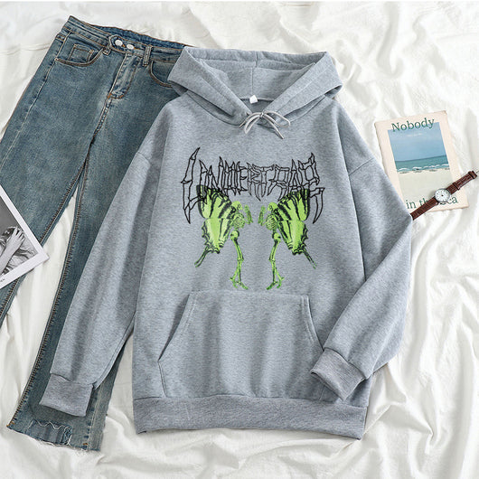 Sudadera Gótica Harajuku Mariposas Calavera - Image 3