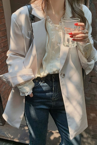 Conjunto de Dos Piezas: Camisa Base + Blazer Oversize Tendencia - Image 11