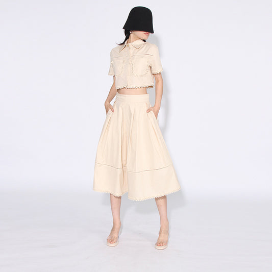 Conjunto Retro Dos Piezas Blusa Corta para Mujer - Image 2