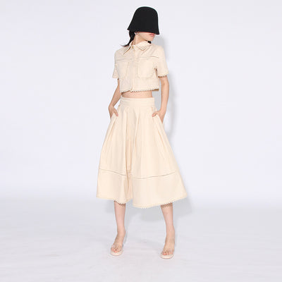 Conjunto Retro Dos Piezas Blusa Corta para Mujer - Image 2