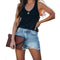 Shorts Vaqueros Rotos con Flecos Estilo Sexy