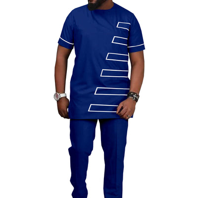 Traje Casual Hombre Estampado Étnico Africano Batik - Image 7