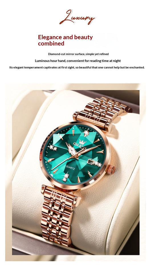 Reloj de Cuarzo para Mujer Diseño Geométrico Rombo - Image 17