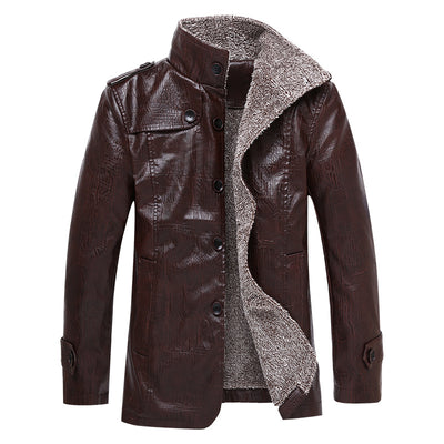 Chaqueta de Cuero PU con Forro de Terciopelo - Casual y Versátil - Image 14