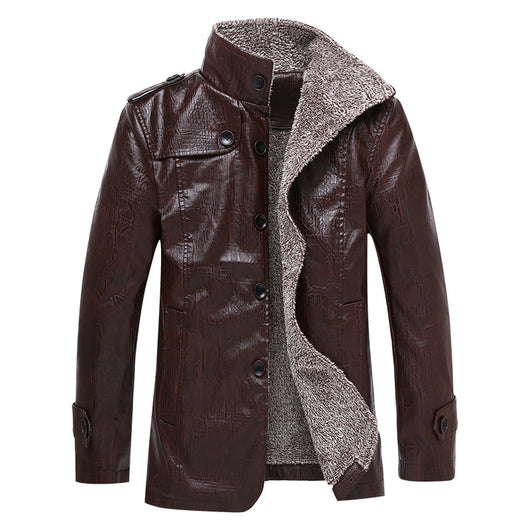 Chaqueta de Cuero PU con Forro de Terciopelo - Casual y Versátil - Image 14