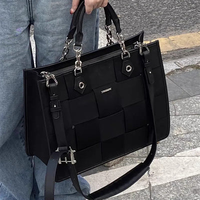 Bolso Mensajero Tejido de Gran Capacidad para Mujer - Image 9