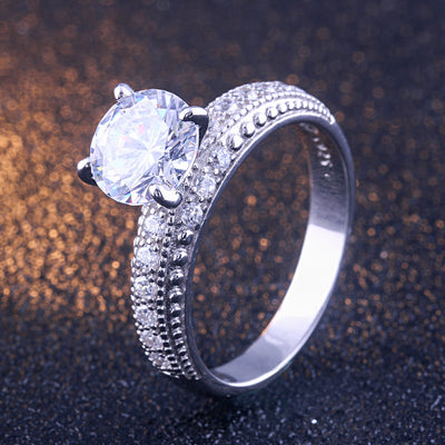 Anillo de Plata Esterlina para Pareja con Circón Brillante - Image 6