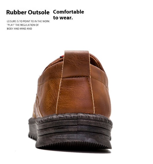 Zapatos de Cuero para Hombre Primavera Cómodos sin Cordones - Image 12