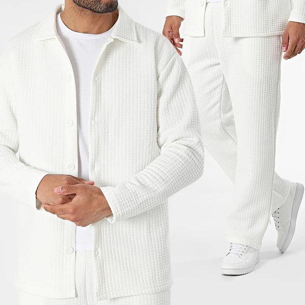 Blazer Antiarrugas a Cuadros con Solapa Clásica - Image 7